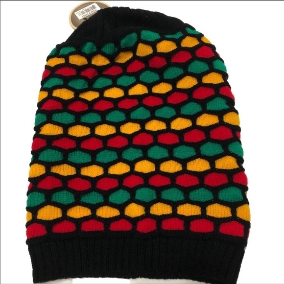 Rastafarian Red, Green, and Yellow Beanie​ main image 6